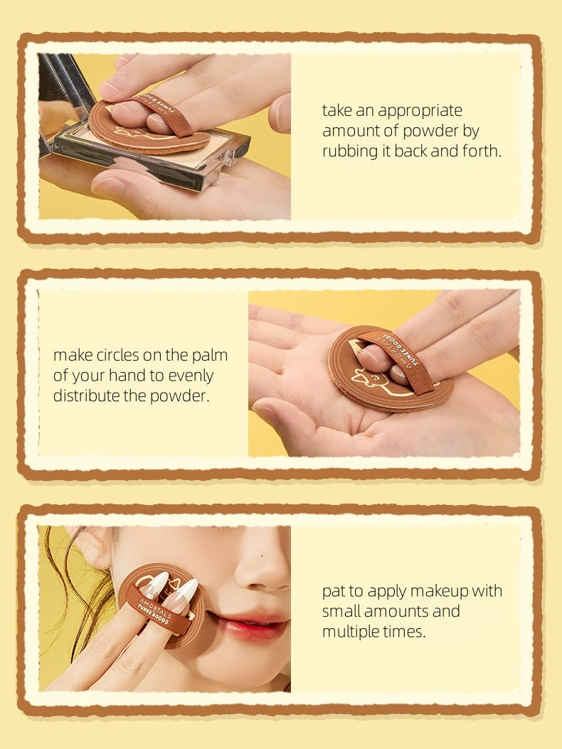 TUNEE GOODS Round Shaped Pressed Powder Puff