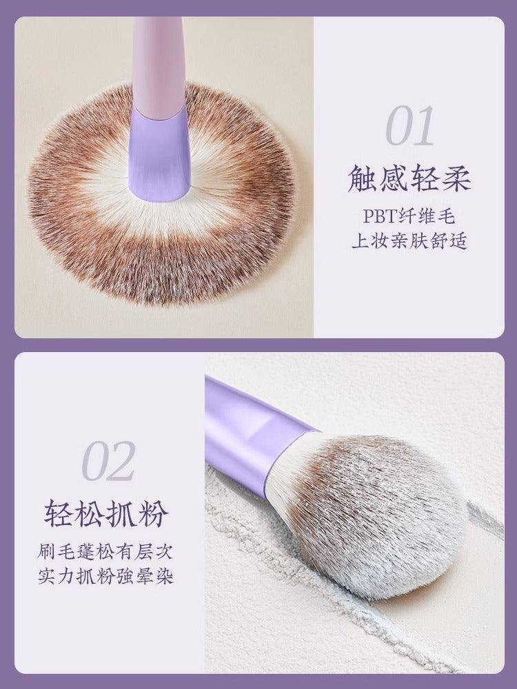 Grape Purple Makeup Brush Set 13 in With Bag