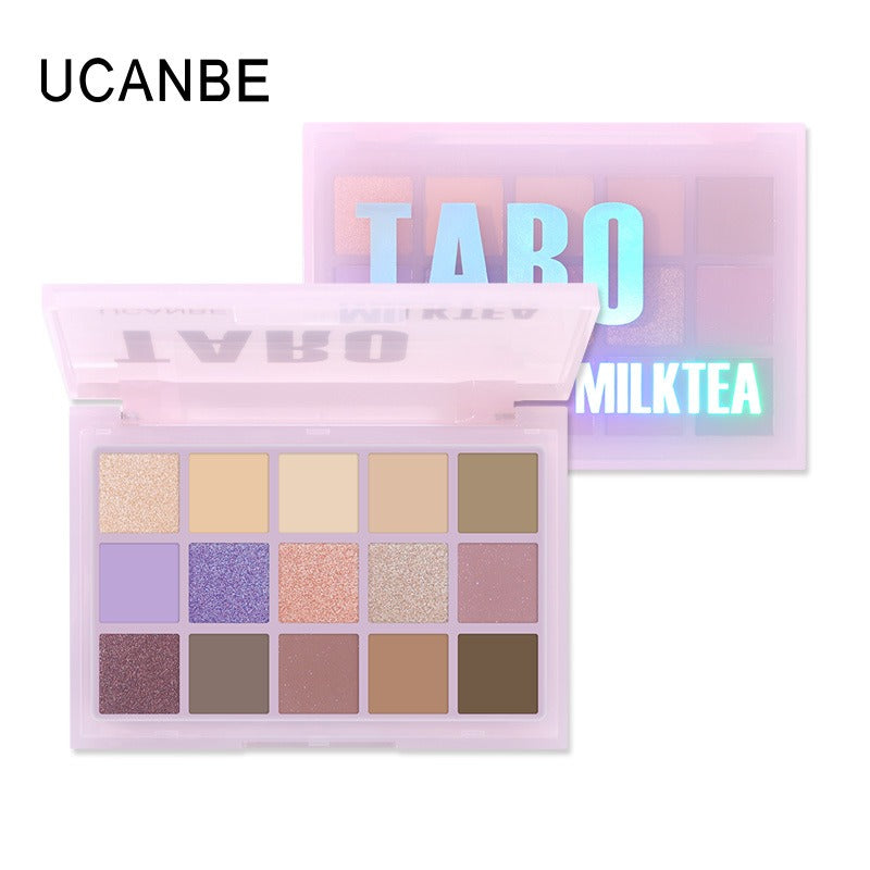 15 Colors Eyeshadow Palette Taro Milktea 10.8g