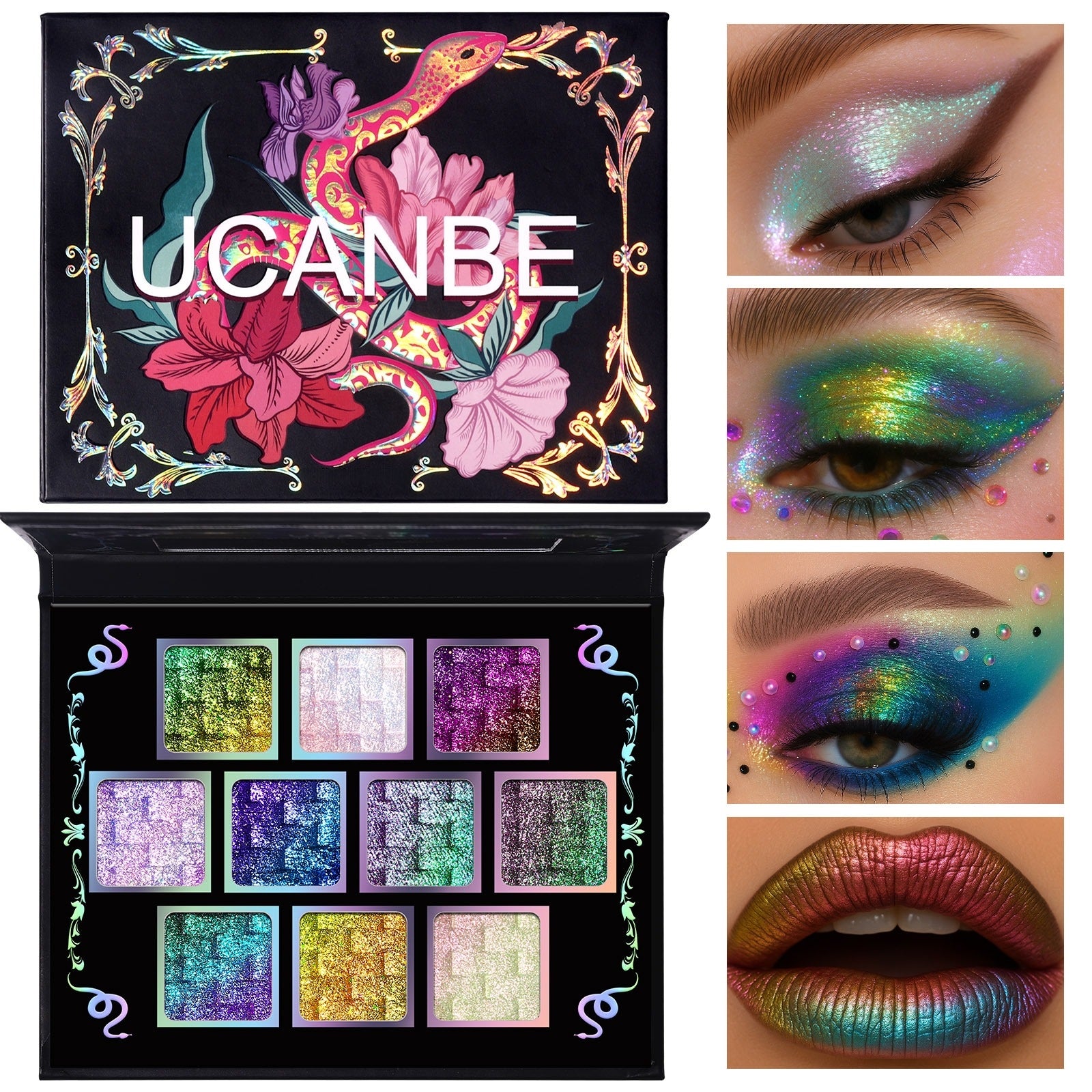 10 Colors Chameleon Eyeshadow Palette Solar Python 7g