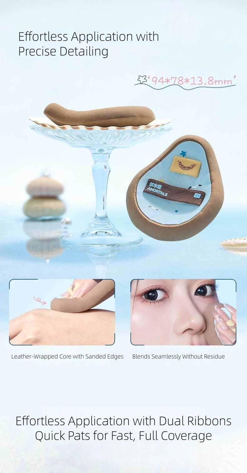 AMORTALS - the Bird and the Fish Wet Use Makeup Puff 3in