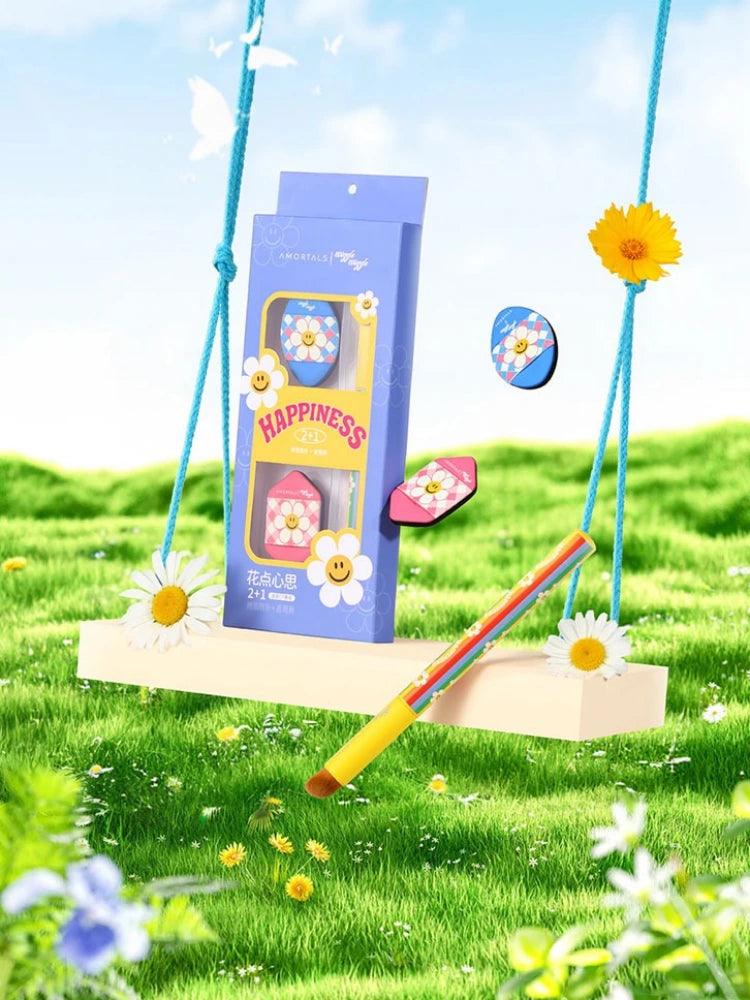 Wiggle Wiggle Concealer Tools Mini Puff n Brush Set