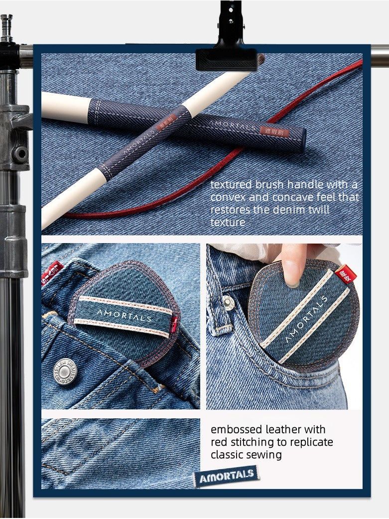AMORTALS - "Just It" Denim Beginner Makeup Tool Set