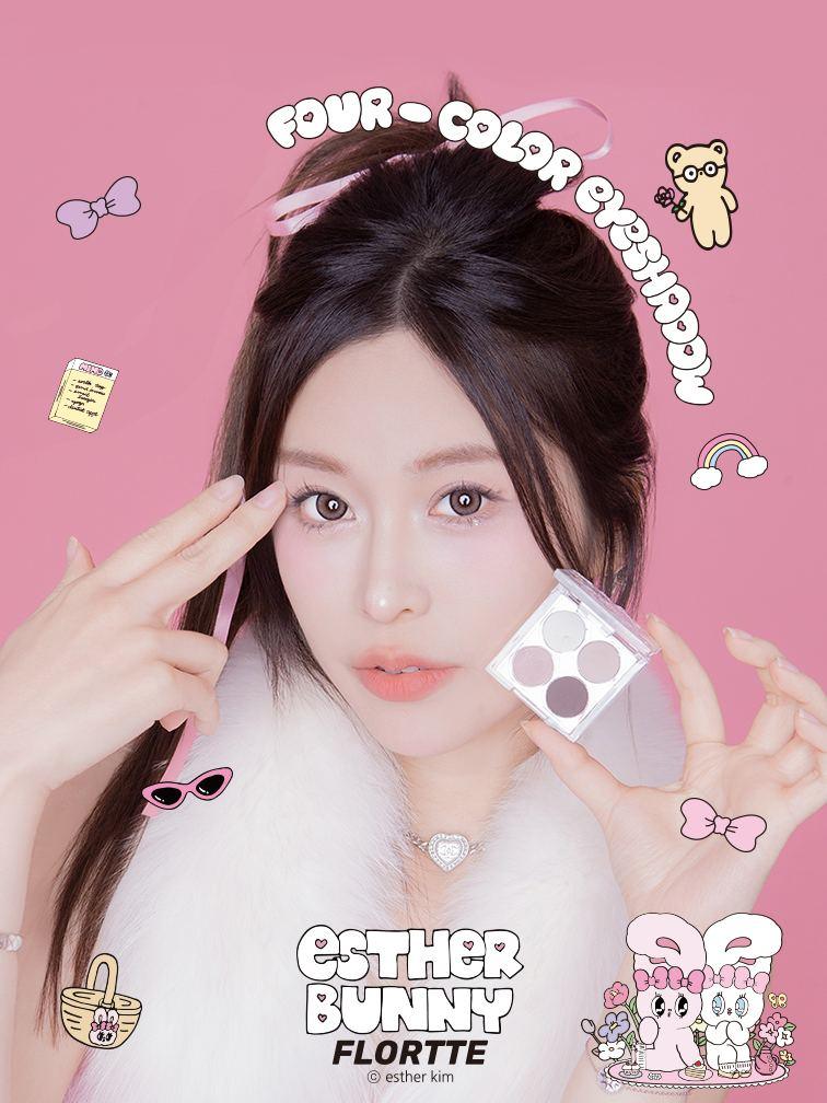 Flortte Esther Bunny Four Colors Eyeshadow 4g
