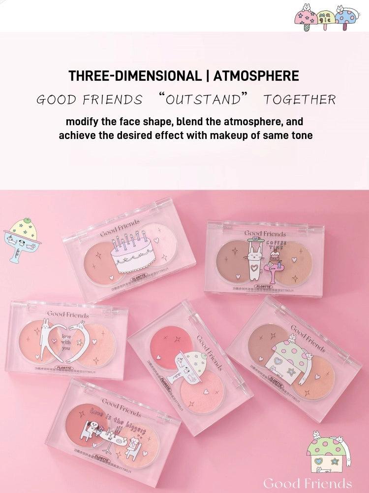 Flortte Good Friends Multi Purpose Blush Duo 3.2g