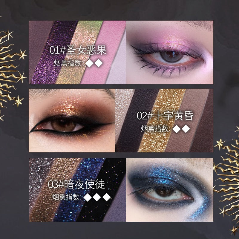Five Colors Eyeshadow Palette Gothic Makeup 4.2g