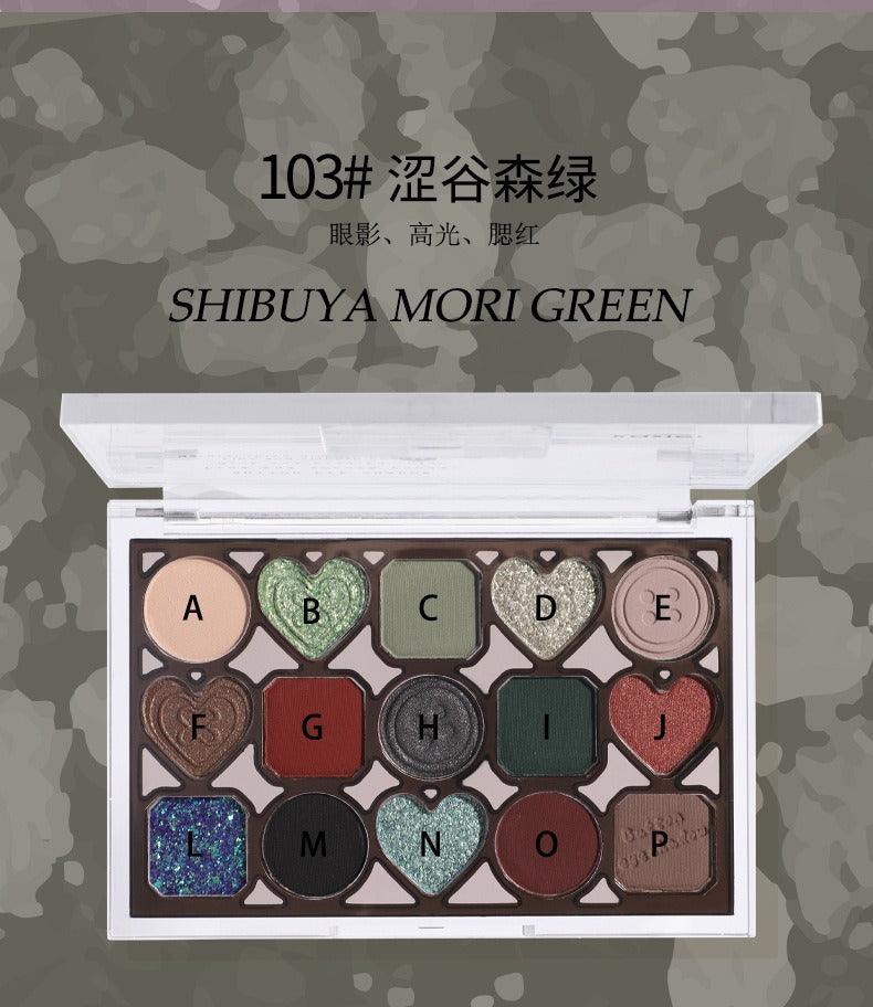 KAXIER Button Series Eye Palette 15 Colors 12g
